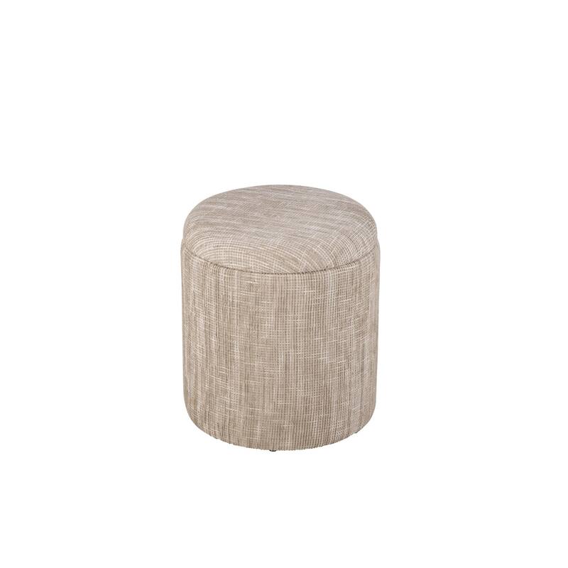 Handwoven Fabric Storage Ottoman