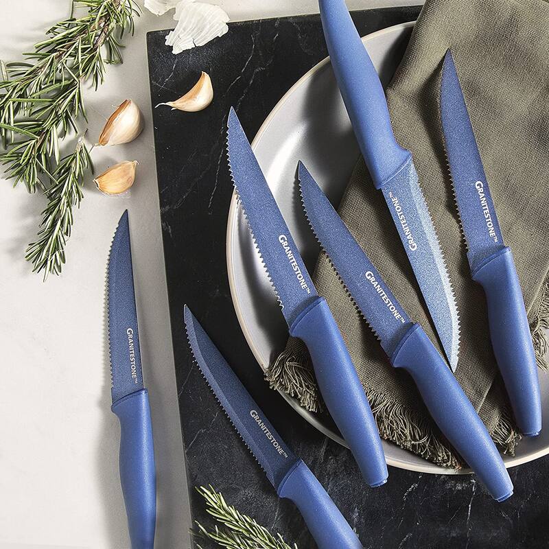 Granitestone NutriBlade Green 6 Piece Nonstick Serrated Steak Knife Set