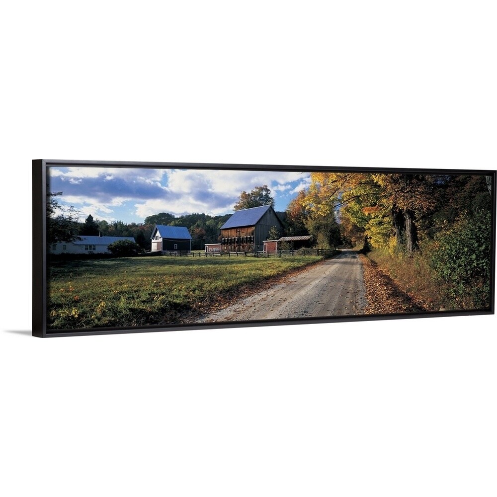 Shop Country Road Along A Farm Vermont New England Black Float