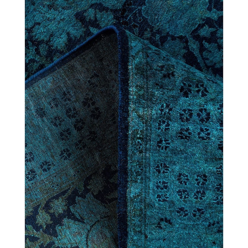 Fine Vibrance One-of-a-Kind Hand-Knotted Area Rug - Blue, 4' 1" x 6' 1" - 4' 1" x 6' 1"