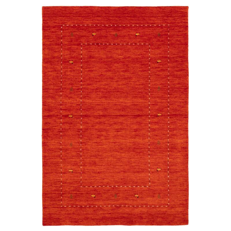 ECARPETGALLERY Hand Loomed Kashkuli Gabbeh Light Red Wool Rug - 5'1 x 7'10