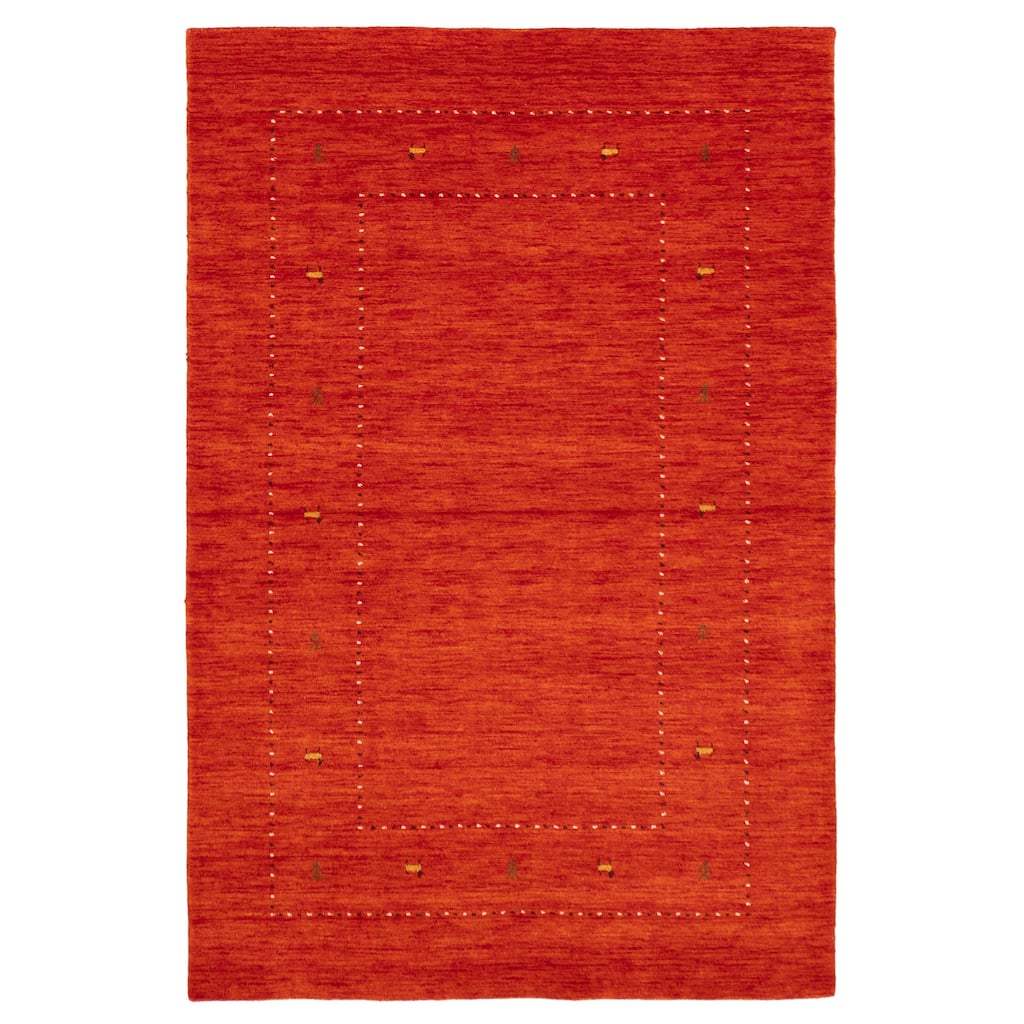 ECARPETGALLERY Hand Loomed Kashkuli Gabbeh Light Red Wool Rug - 5'1 x 7'10