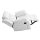 preview thumbnail 3 of 2, Faux Leather Upholstered Reclining Chair with Padded Arms - 41" - White