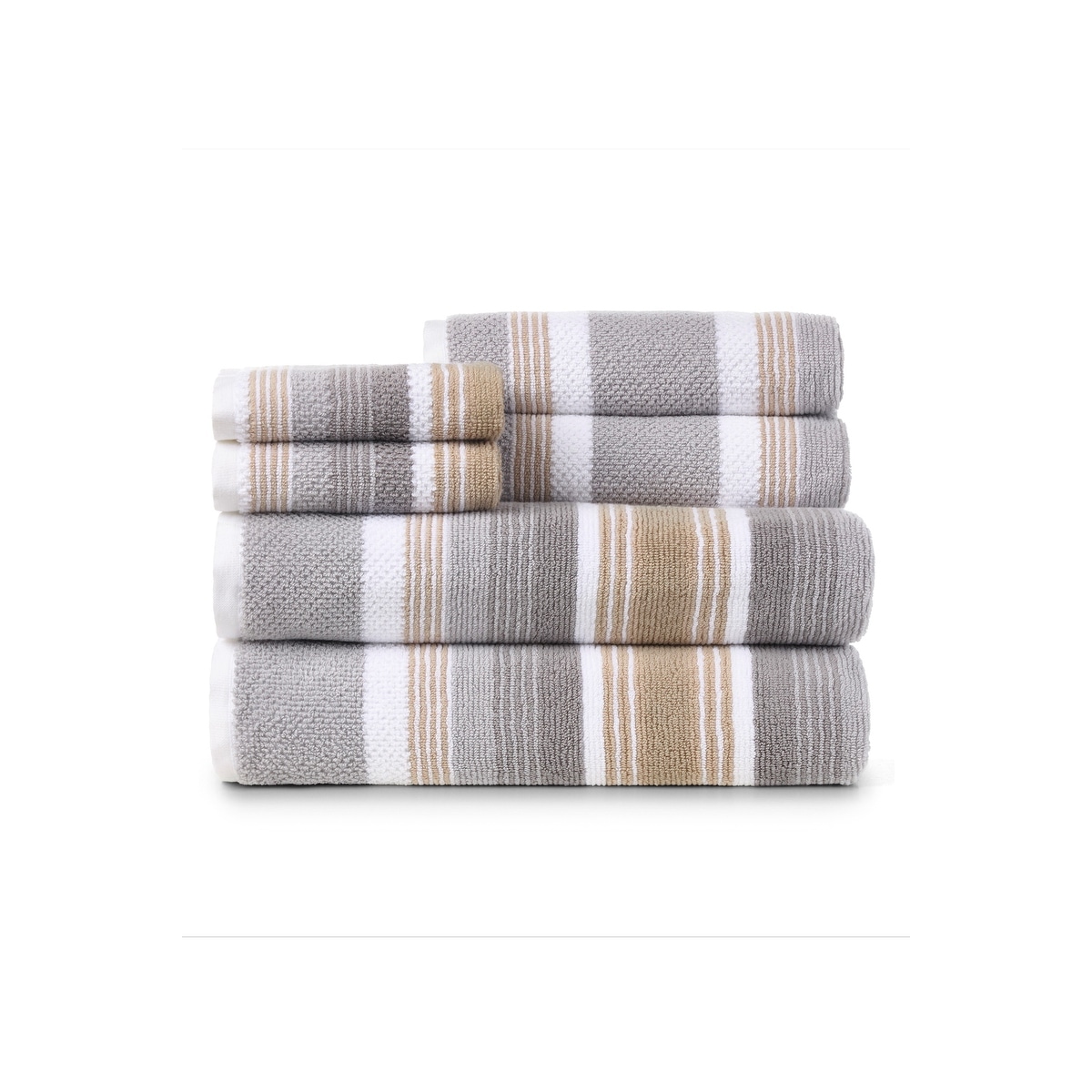 Gray striped bath towels outlet