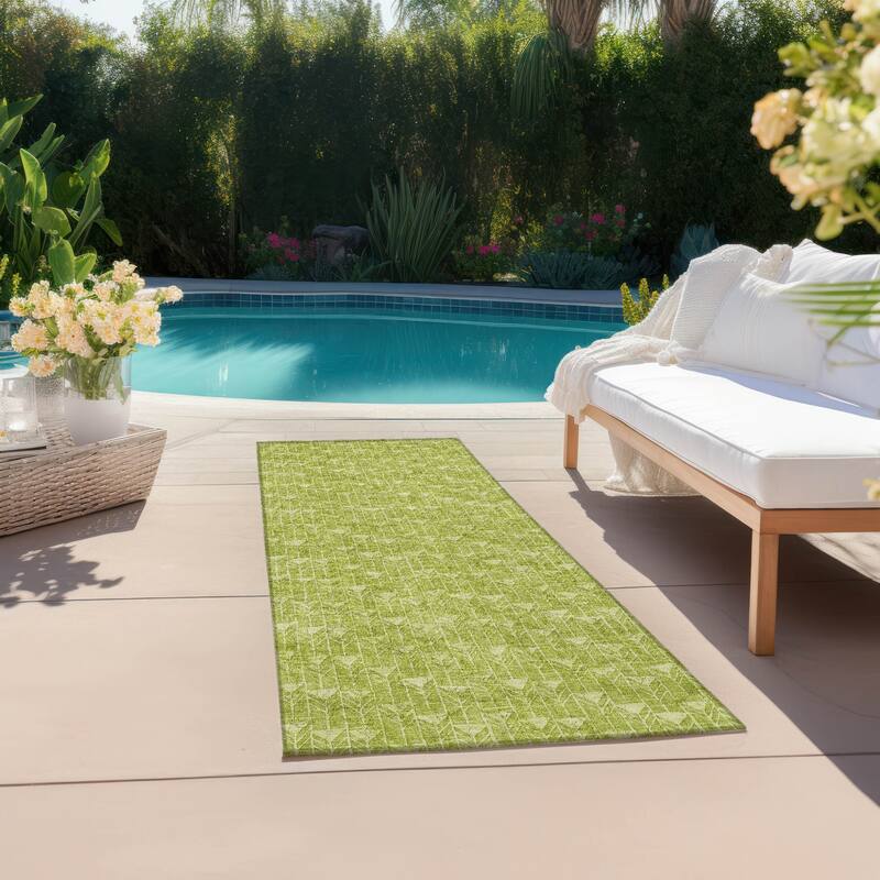 Lave Modern Geometric Weather Resistant Versatile Elegance Outdoor Rug