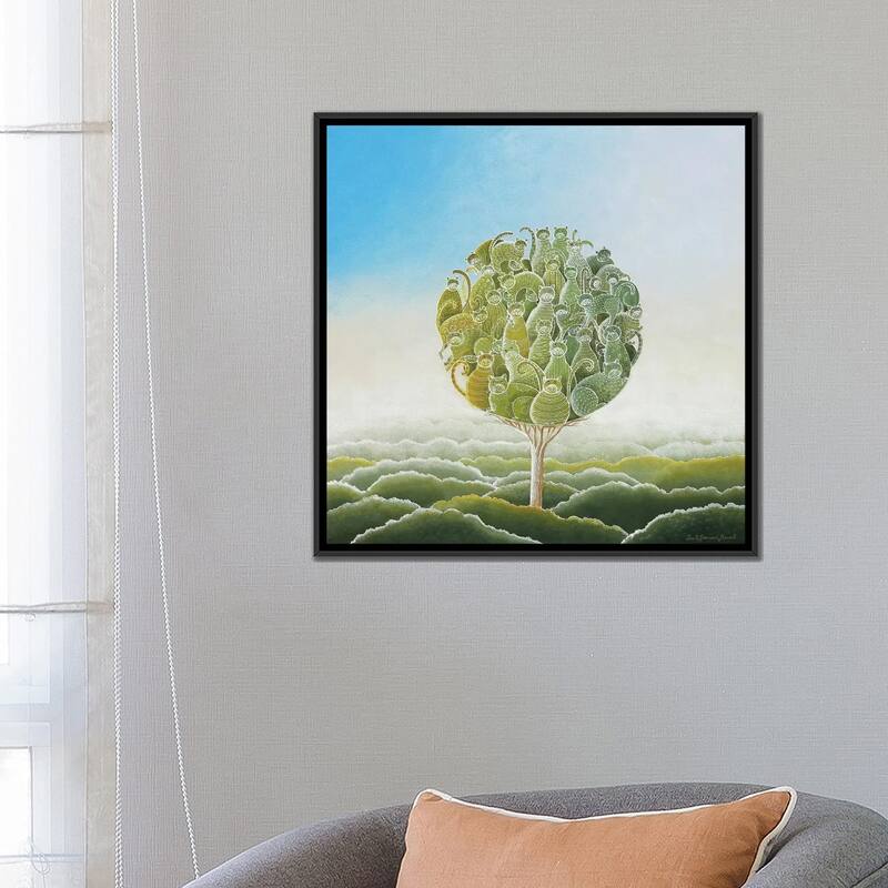 iCanvas "The Cat Tree" by Paule Bernard Roussel Framed