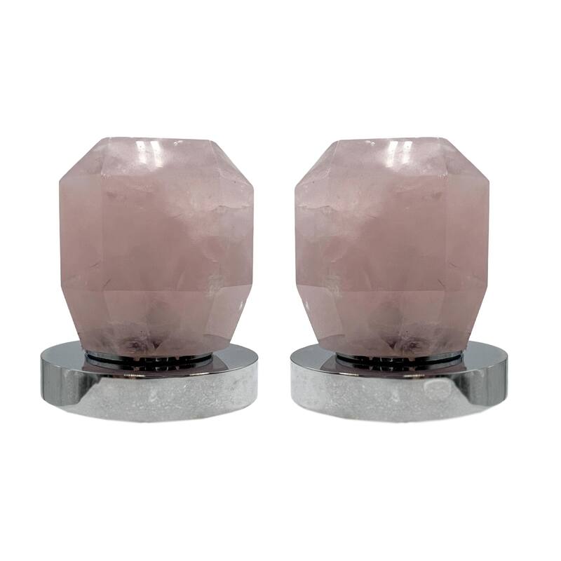 Modern Widespread 3 Hole, 2-handle Bathroom Faucet with Rose Quartz Handles