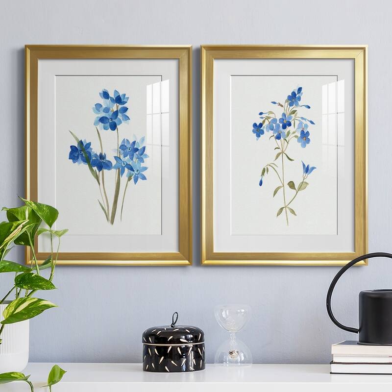 Blue Blossom Botanical I Premium Framed Print - Ready to Hang