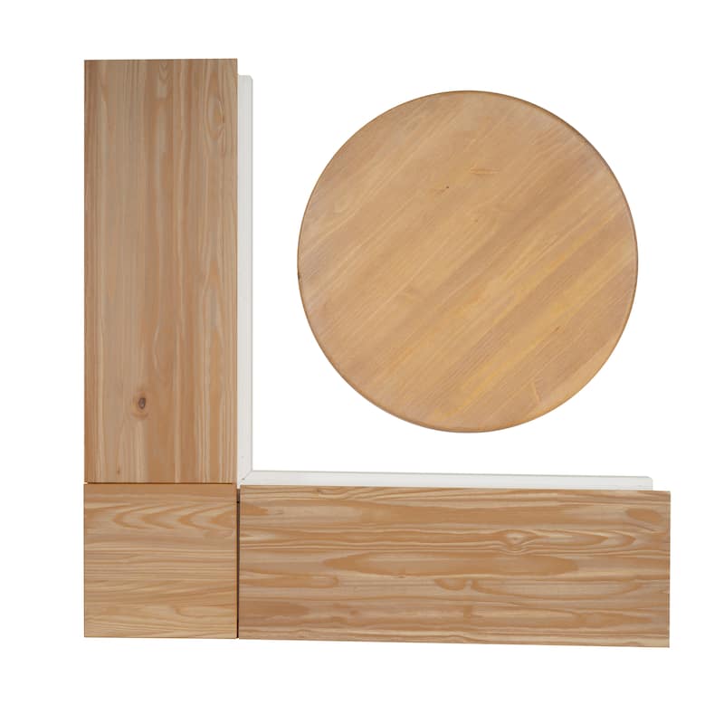 Josie Two Tone Backless Corner Nook Set