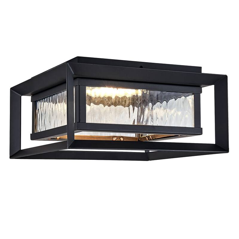 Design House 589234 Hartbrook 10" Wide Integrated LED Outdoor Flush - Black