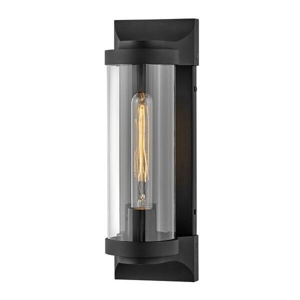 slide 2 of 3, Hinkley Pearson Collection One Light Medium Outdoor Wall Mount Lantern, Textured Black