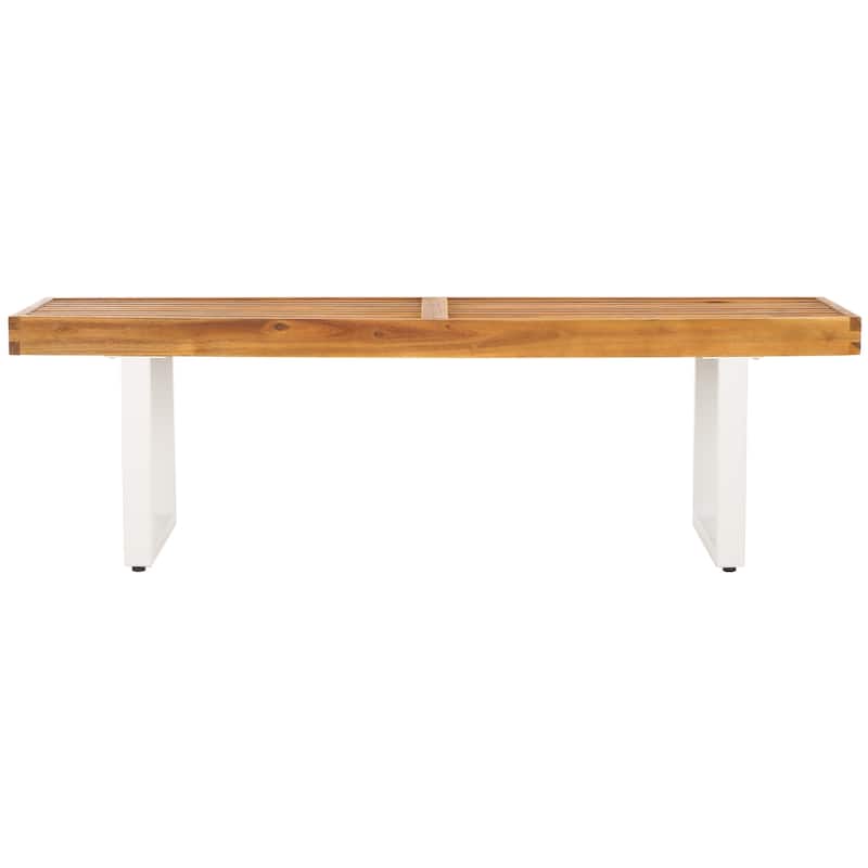 SAFAVIEH Dayanara Solid Wood Outdoor Bench - 15Wx60Dx18H