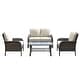 preview thumbnail 6 of 60, OVIOS 4-piece Water-Resistant Wicker Deep Seating Outdoor Sofa Set