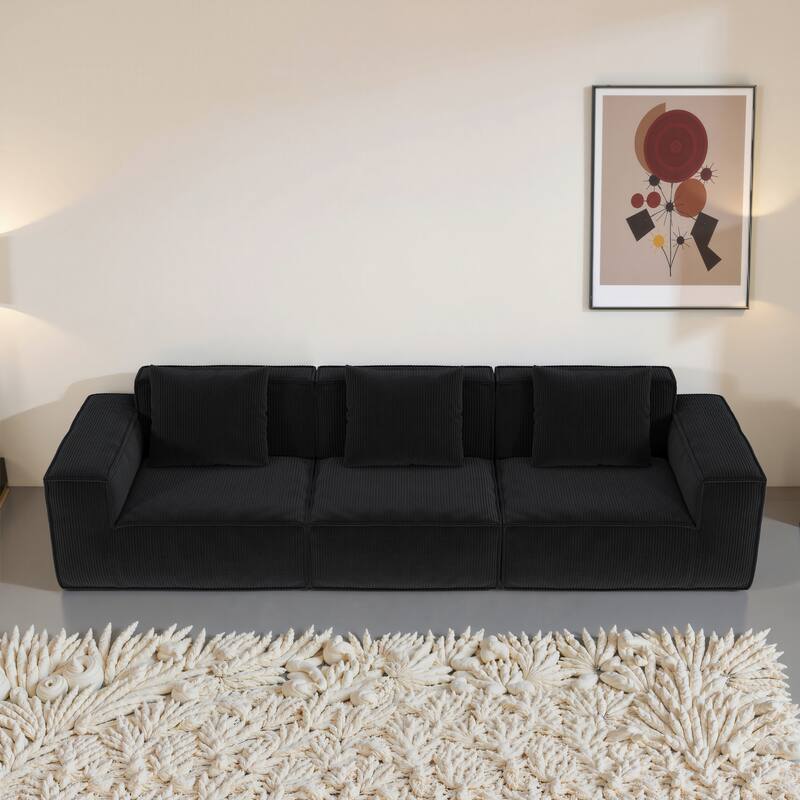118-Inch Modular Sofa Can Be Converted Into An Oversized Sofa Bed Free Conversion Sofa,Three-Person Combination