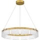 preview thumbnail 1 of 6, Alice Integrated LED Brushed Gold Pendant Light