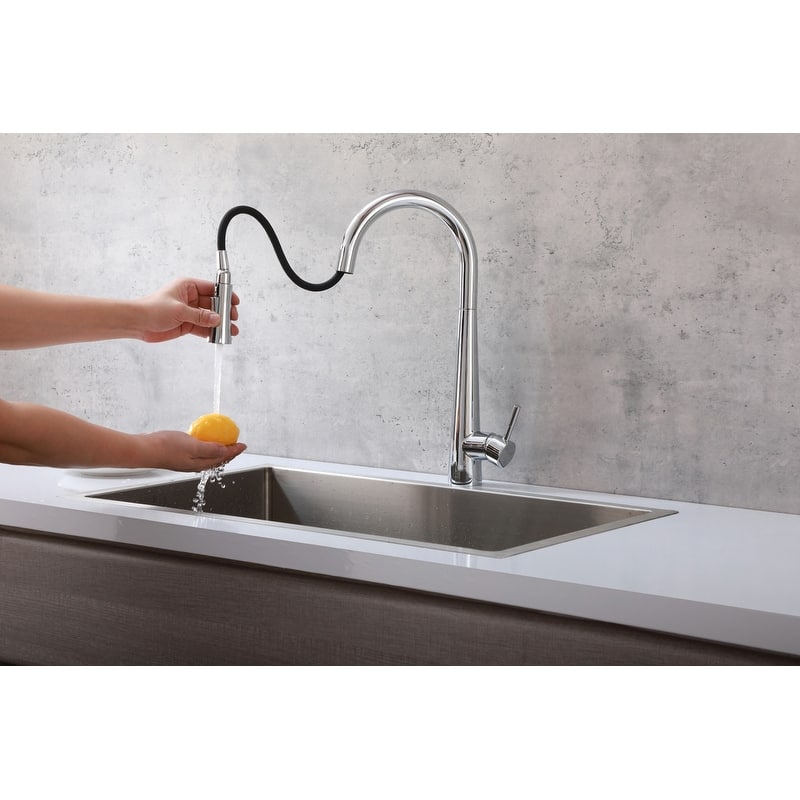 Indigo Home Single Handle Pull Down Sprayer Kitchen Faucet