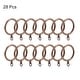 preview thumbnail 4 of 13, Curtain Rings, Metal Drapery Ring for Curtain Rods, 28 Pcs Copper - 32mm