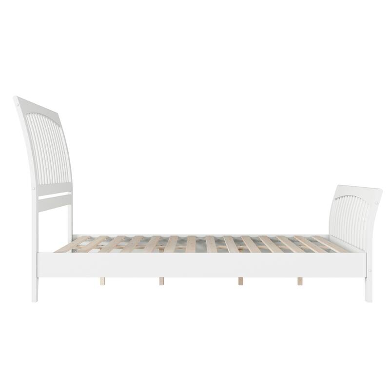 AFI Orleans Solid Wood Low Profile Platform Bed with Matching Footboard