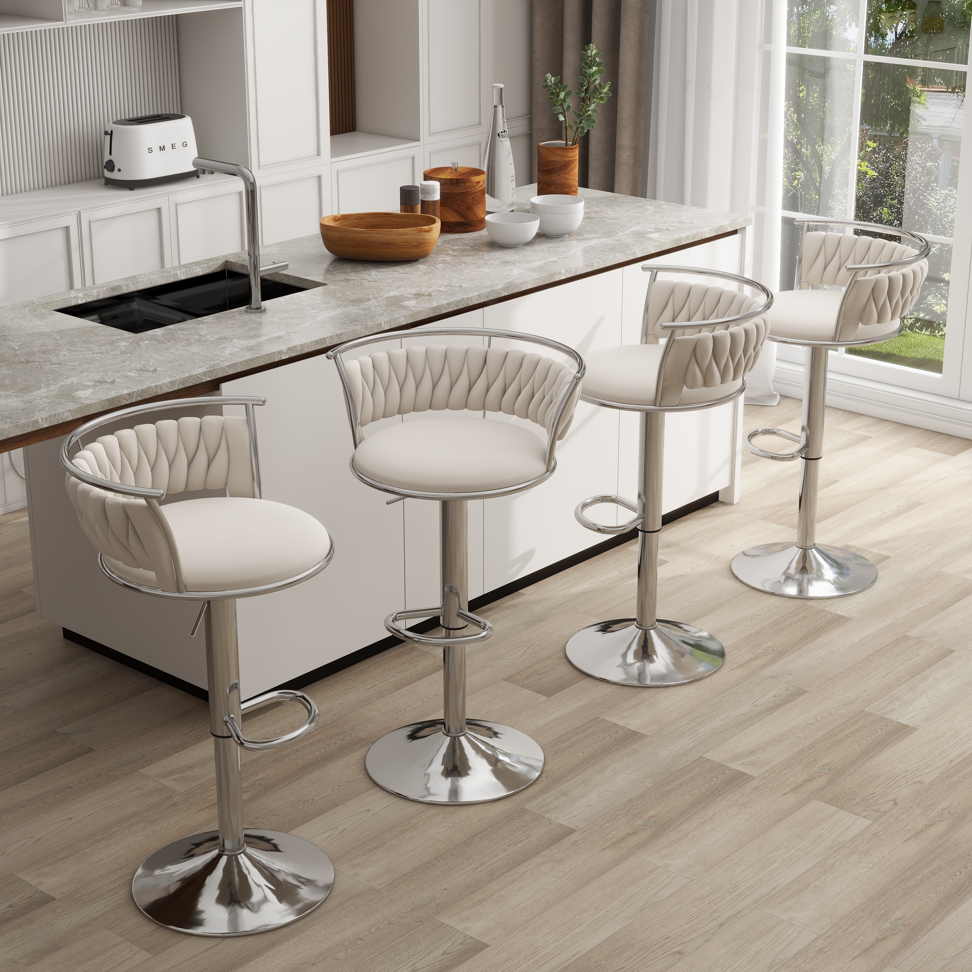 Bissett adjustable height best sale swivel bar stool
