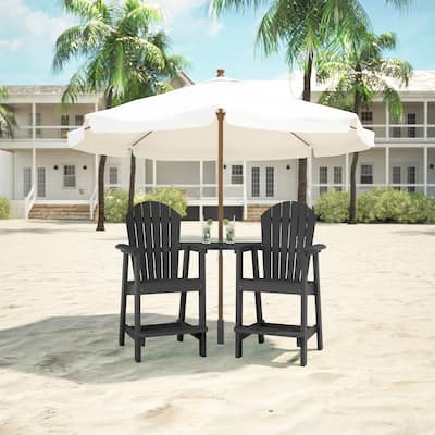 Lesly Double Barstools plus a Connecting Board in Black - 81.48"D×31.00"W×47.24"H