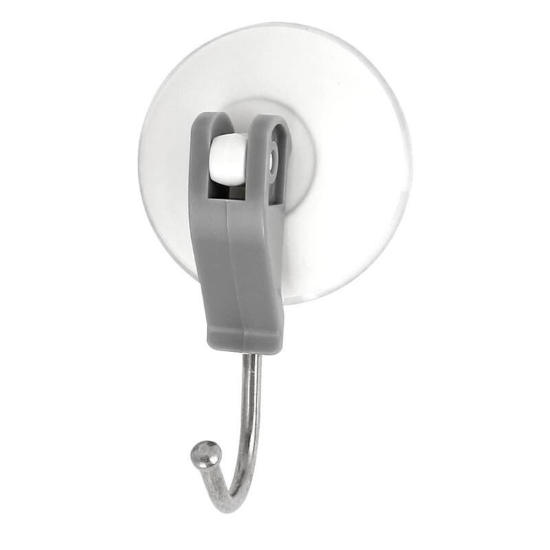 2pcs 2kg Load Home Storage Hooks Tiles Glass Wall Suction Cup Hooks - White,Gray