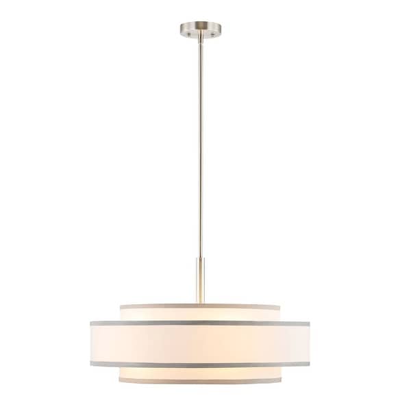 GetLedel 5-Light Double Shaded Drum Chandelier - Bed Bath