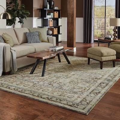 Style Haven Mohawk Faded Classic Border Area Rug