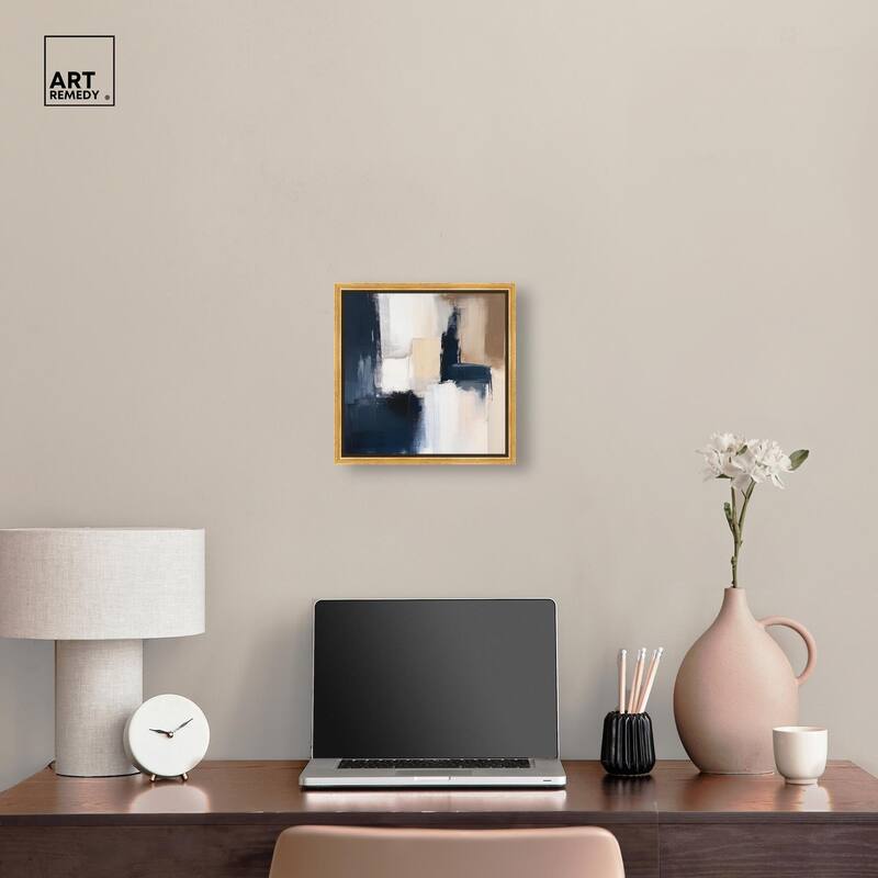 Blue Mood Depth I Canvas by Art Remedy