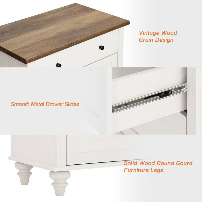 Dresser for Bedroom with 3 Drawer, Accent Kids Dresser Storage Cabinet