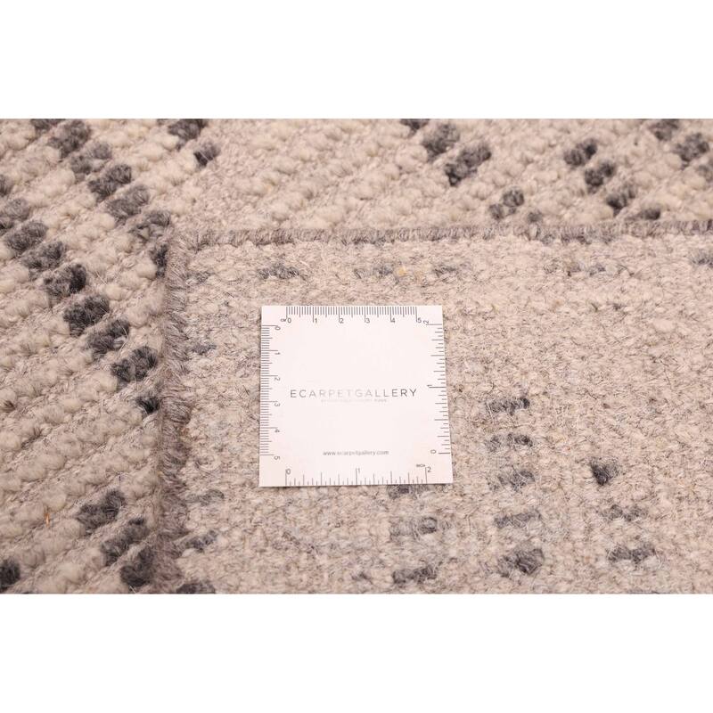 ECARPETGALLERY Hand-knotted Tangier Light Grey Wool Rug - 5'2 x 8'0