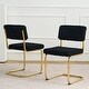 preview thumbnail 2 of 28, Teddy Dining Chair Set of 2 with Upholstered Back Accent Chair and C-Shaped Metal Legs Vanity Chair, Student Desk Chair