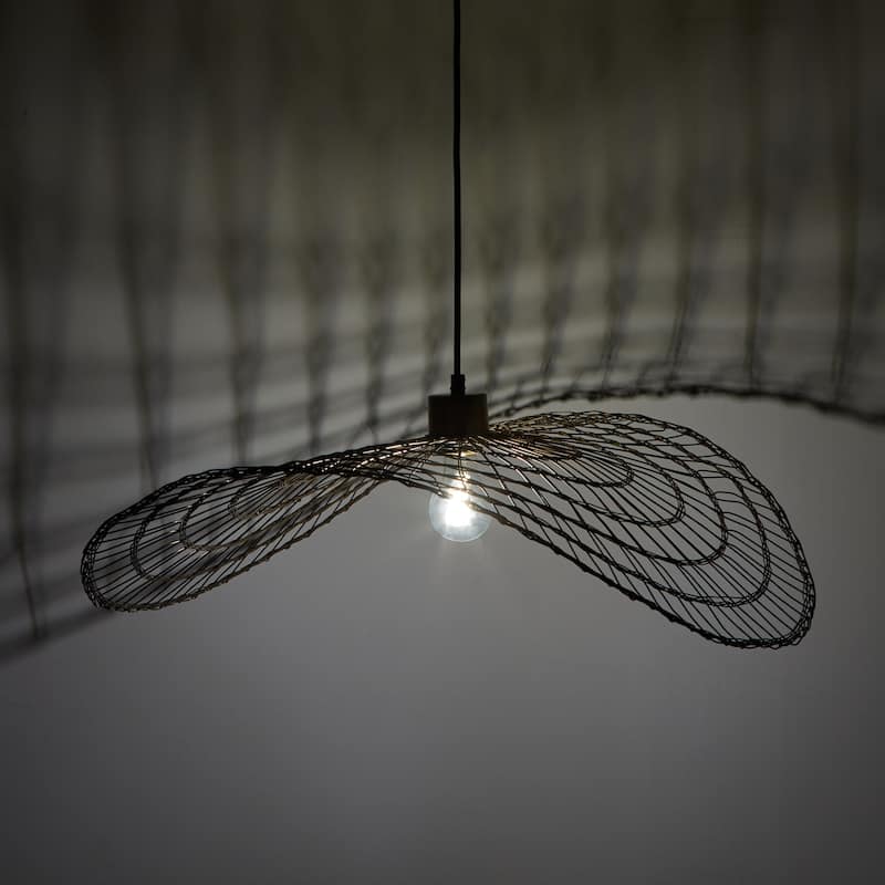 Emma River of Goods Brass 15.75-Inch Pendant Light with Adjustable Hanging Cord - 29.5" x 15.75" x 14.5/73.5"