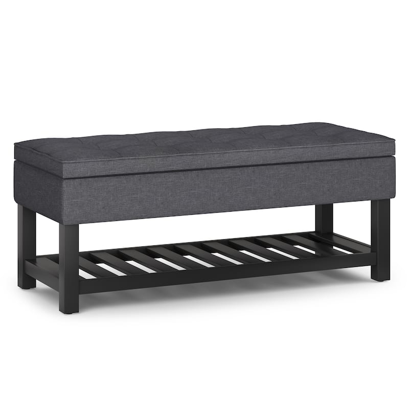 WYNDENHALL Essex 44 inch Wide Transitional Rectangle Ottoman Bench
