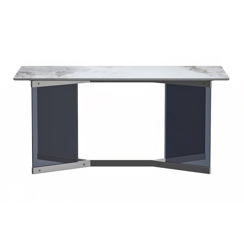 Oryn Rectangular Dining Table with Glass/Sintered Stone Top