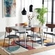 preview thumbnail 4 of 37, SAFAVIEH Cael Modern Industrial Farmhouse Dining Table - 59 in. W x 33 in. D x 30 in. H Grey/Silver