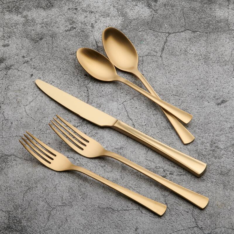 Ornative ALICJA Stainless Steel 42 Pieces Flatware Set with Buffet - 10.71" H x 14.37" W x 1.77" D