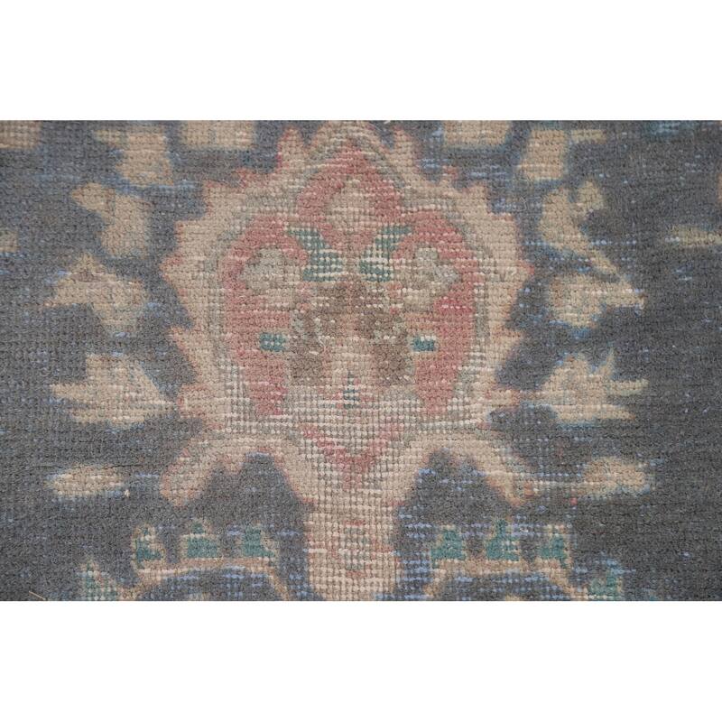 Distressed Over-Dyed Tabriz Persian Antique Rug Handmade Wool Carpet - 6'5" x 9'5"