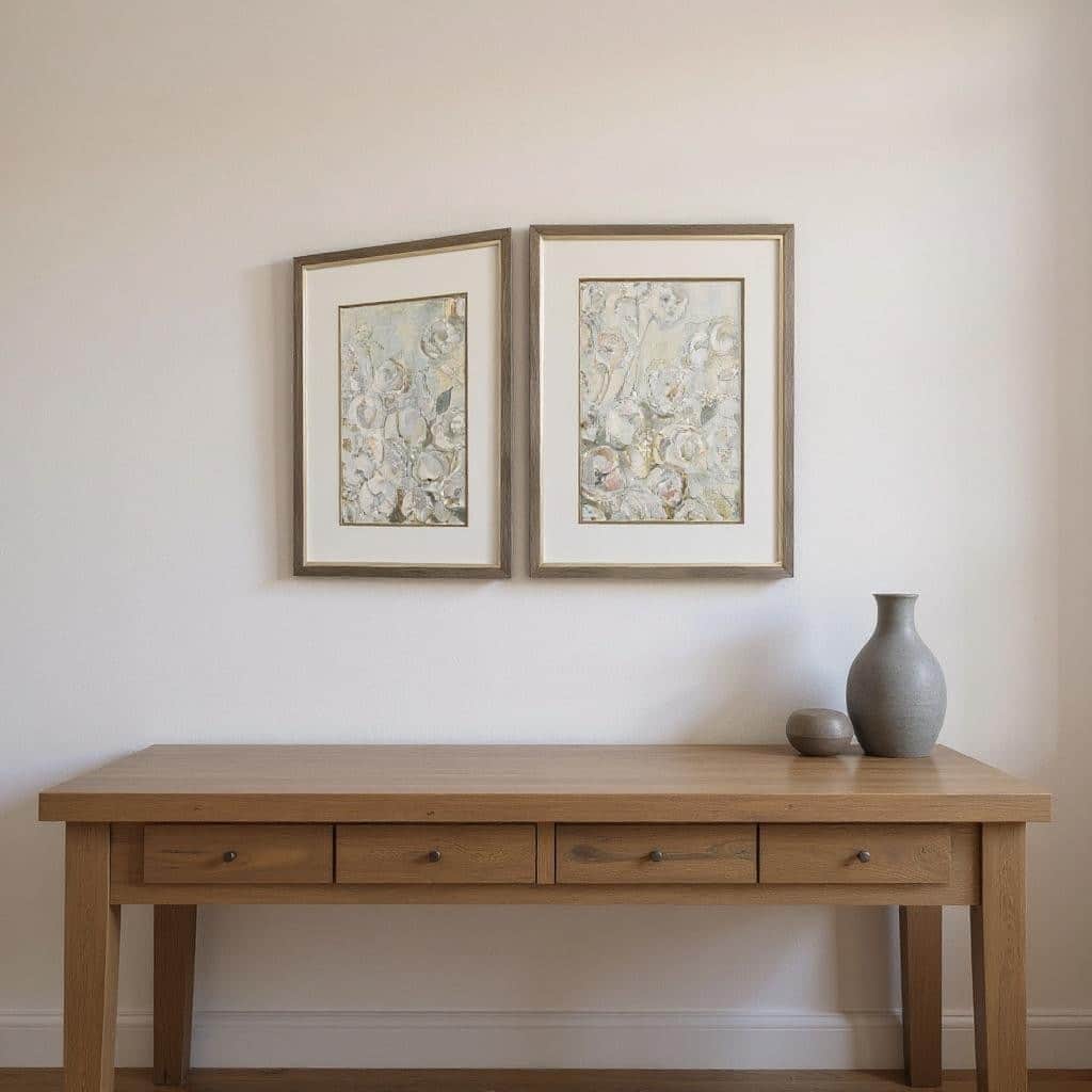 HomeRoots Set Of Two Climbing Roses Silver Framed Wall Art