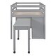 preview thumbnail 18 of 16, Twin Solid Wood Loft Bed with Writing Desk, Side Desk, Drawers, Shelves