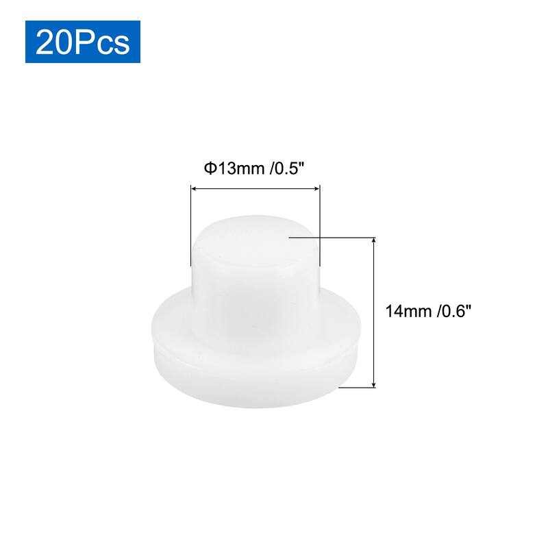 20PCS Silicone Plugs, Salt Shakers Solid Sealing Stopper, White - 13mm