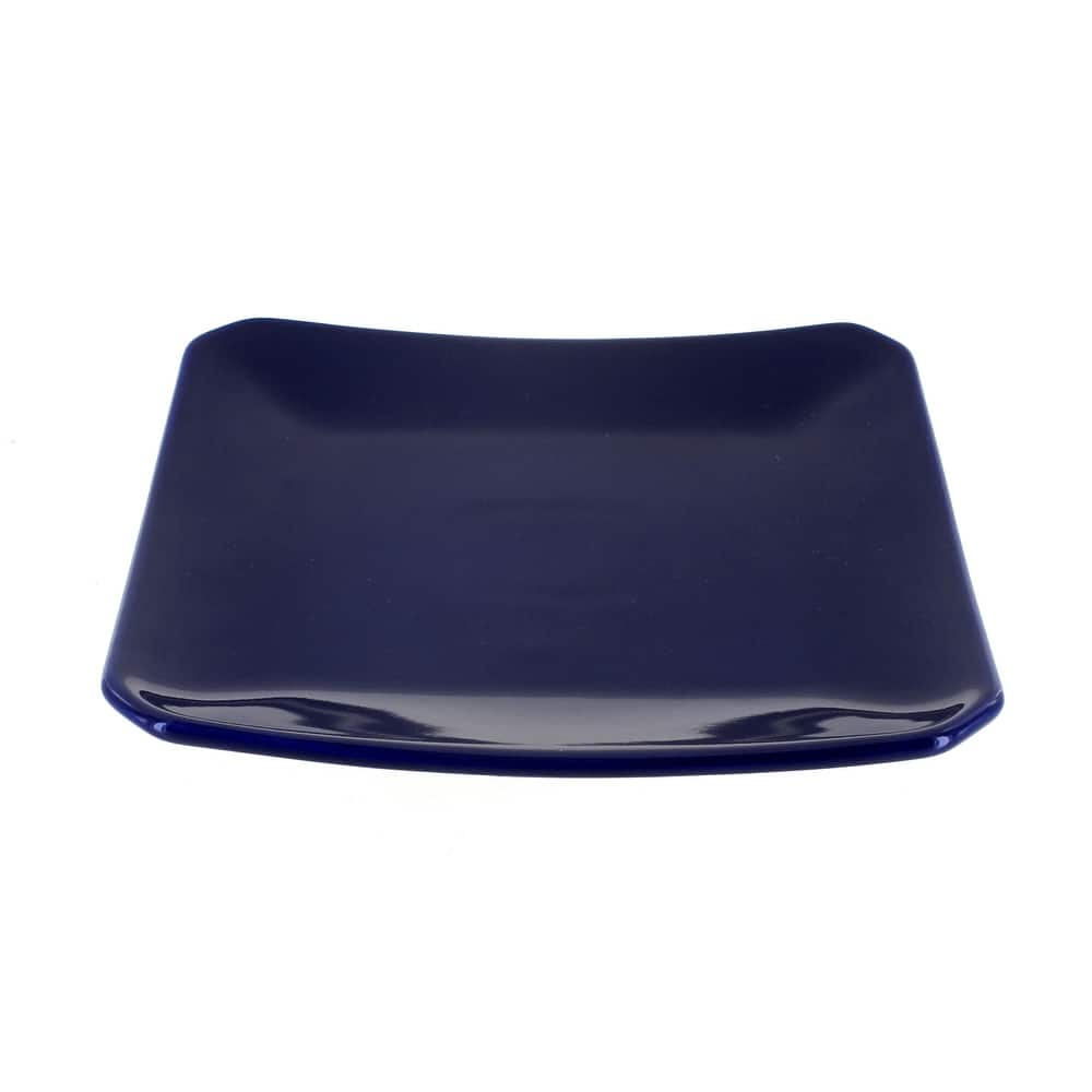 Blue Rose Polish Pottery 2040 Zaklady Square Dessert Plate