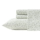 preview thumbnail 7 of 70, Laura Ashley Soft & Silky Sateen Printed Cotton Sheet Set Full - Floral Toile Green