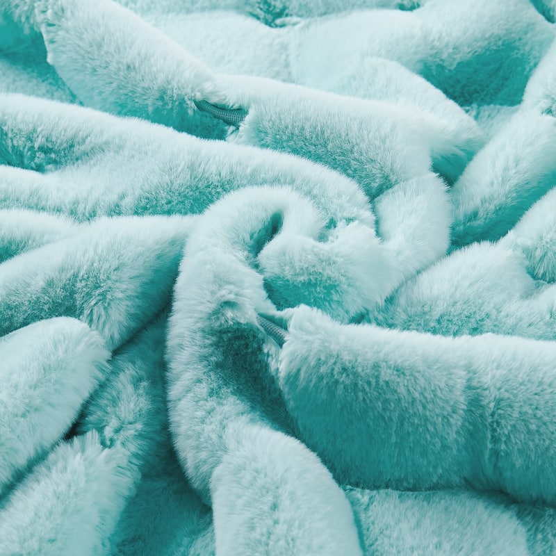 Christmas jacquard imitativerabbit fauxfur throw 50"x60"