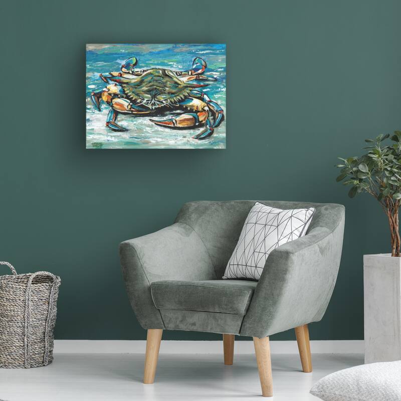 Carolee Vitaletti 'Blue Palette Crab I' Canvas Art