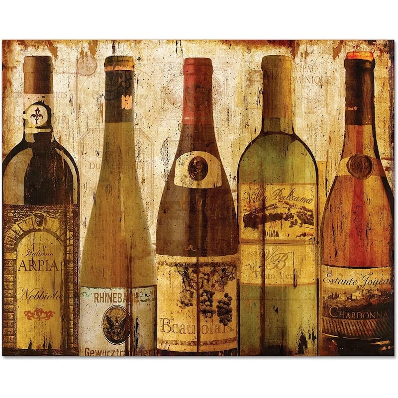 CounterArt Wines Samples 3mm Heat Tolerant Tempered Glass Cutting Board 15" x 12" Made in the USA Dishwasher Safe - Multi