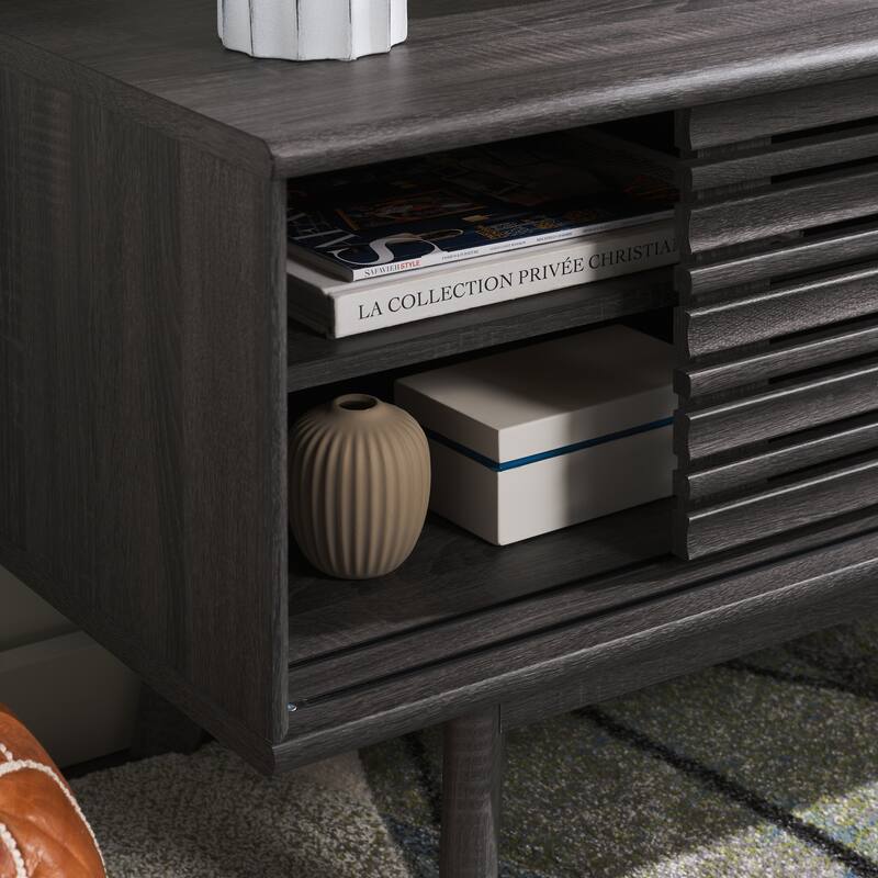 SAFAVIEH Home Esma 3 Door Media Stand. - 59Wx15Dx21H