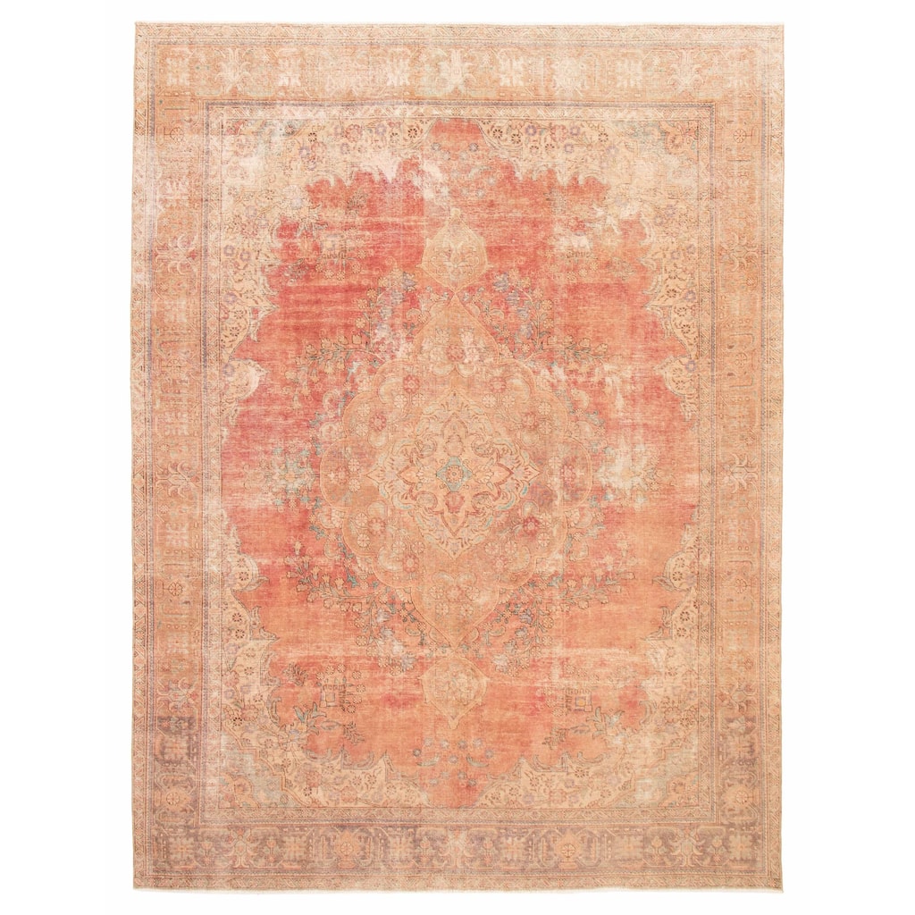 ECARPETGALLERY Hand-knotted Antalya Vintage Copper Wool Rug - 9'7 x 12'6