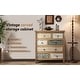 preview thumbnail 3 of 8, 25.59" Vintage Wooden Multicolor Carved Storage 7 Drawers Dresser