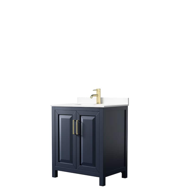 Daria 30 Inch Single Vanity, Cultured Marble Top