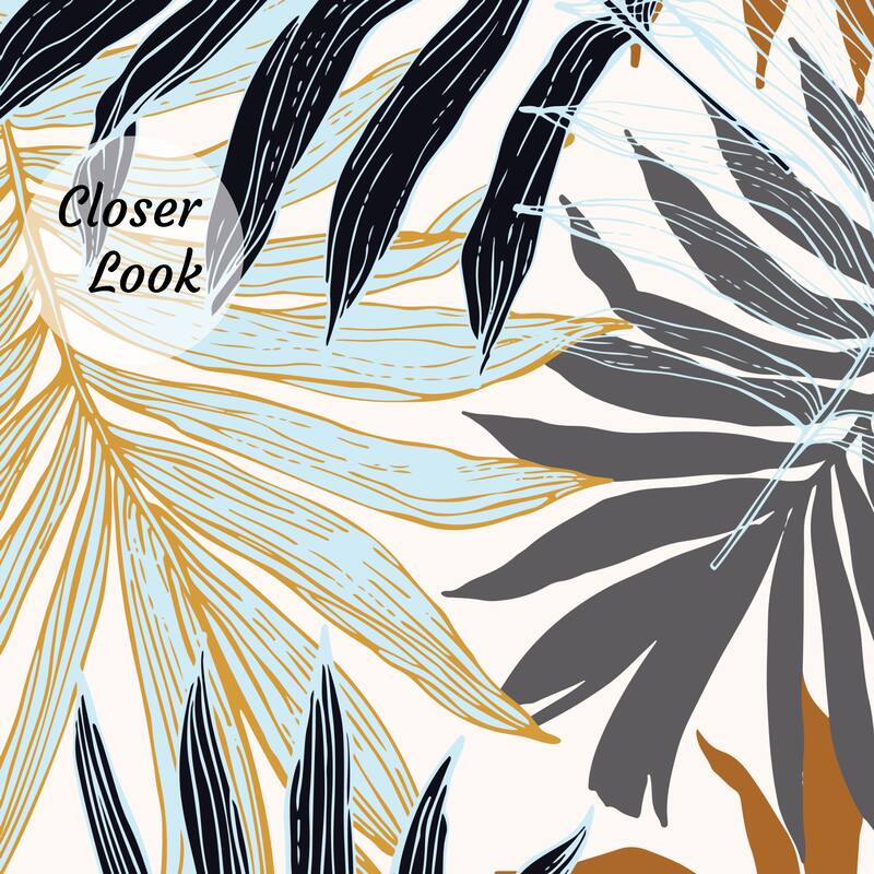 Palm Tree Leaves in Silhouette Removable Wallpaper - 24'' inch x 10'ft